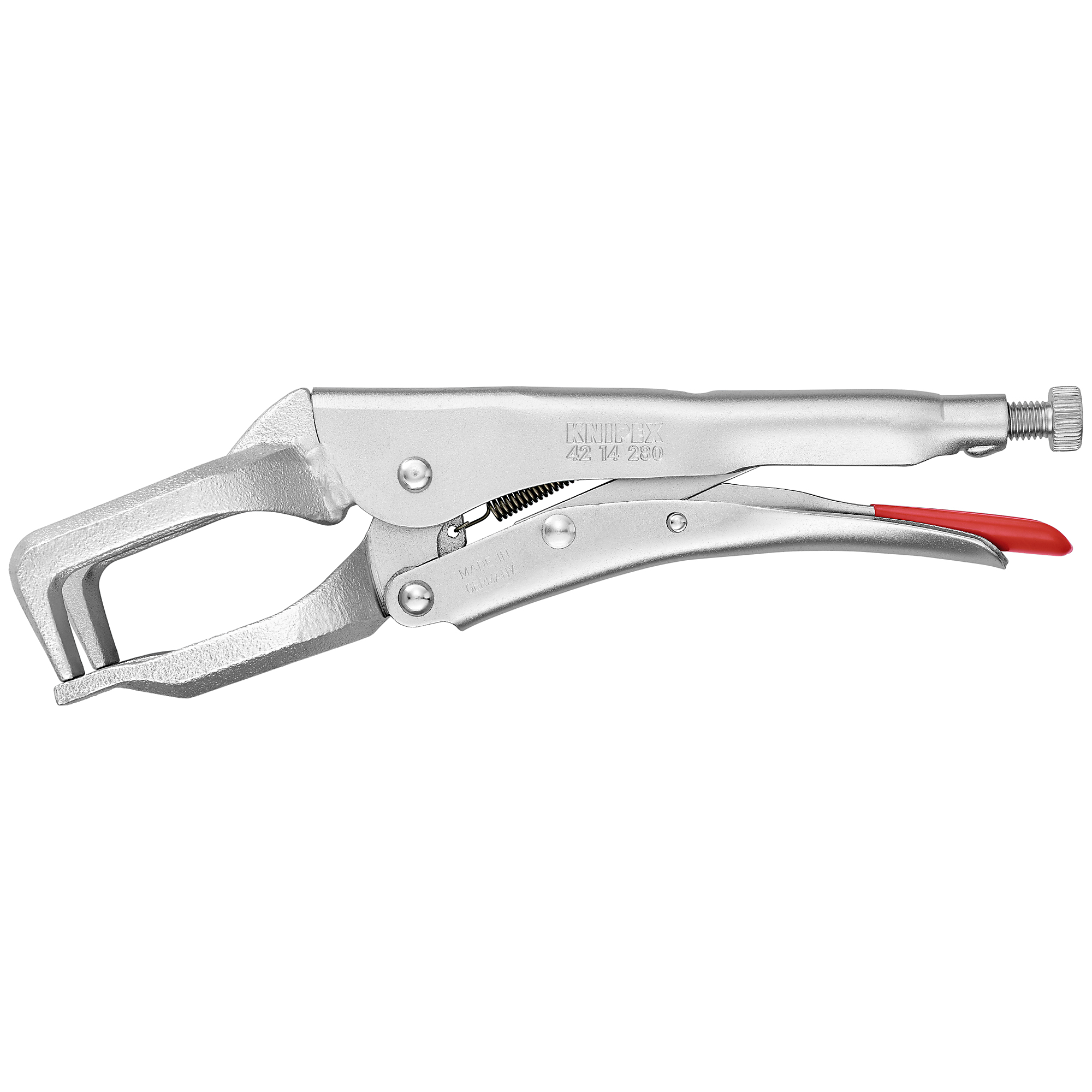 KNIPEX, Welding Grip Pliers, 11in., Pieces (qty.) 1 Material Cast Iron, Jaw Capacity 2.594 in, Model# 42 14 280